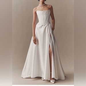 Wtoo by Watters Allie Strapless Corset Satin Wedding Gown